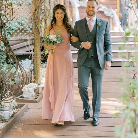 Azazie Dusty Rose Sleeveless Bridesmaid Dress - Picture 5 of 5